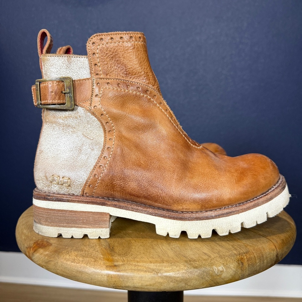 Bed Stu Brianna Ankle Boots | Tan & Cream | Size 9.5 - Picture 5 of 9